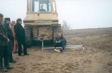 Verdichtungskontrolle mittels Lastplattendruckversuch
